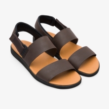 Camper Spray Sandals Brown / Black - Mens Singapore GKMKVI-061